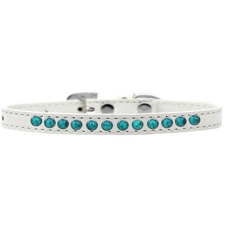 UNCONDITIONAL LOVE Southwest Turquoise Pearl Puppy CollarWhite Size 8 UN811386